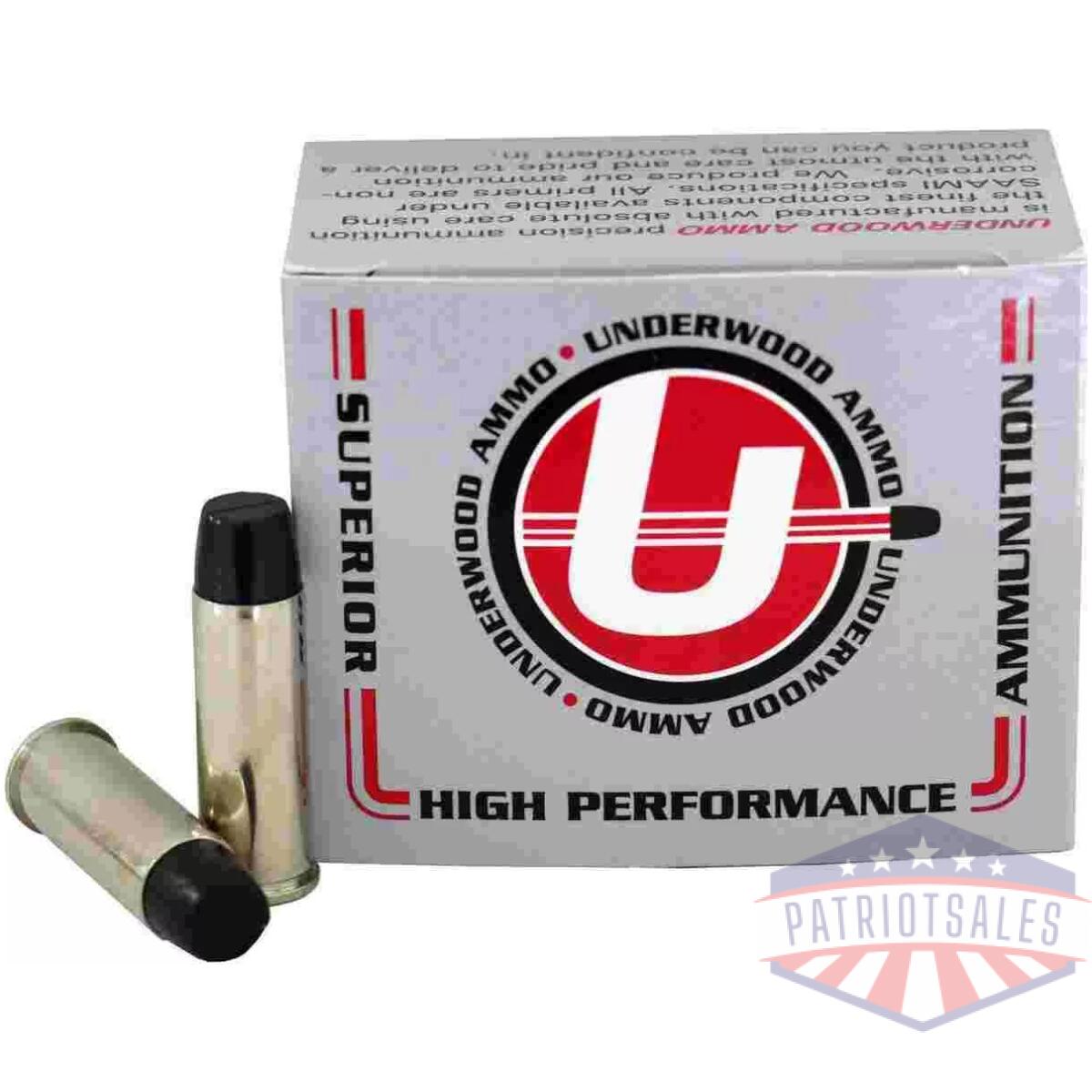 Underwood ammo lead long flat nose ammunition. 450 bushmaster 360gr lfn 2449 fps 20/ft - image 1