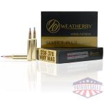 Weatherby Select Rifle Ammunition 338-378 Wby Mag 225 gr Barnes TTSX 3180 fps 20/ct