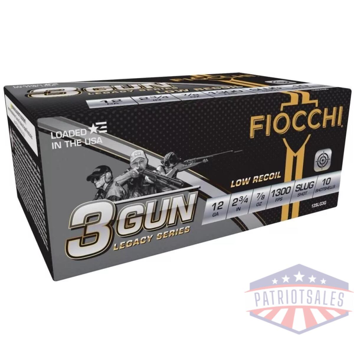 Fiocchi 3 gun match shotshells 12ga 2-3/4"  7/8oz 1300 fps slug 10/ct - image 1