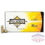 Armscor Handgun Ammunition .40 S&W 180 gr JHP 950 fps 20/ct