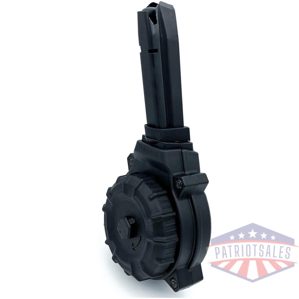 Promag browning hi-power 9mm handgun magazine black polymer 50/rd drum - image 1