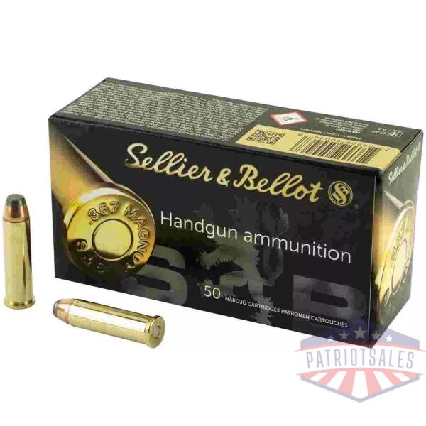 Sellier & Bellot Pistol & Revolver Ammo .357 Mag 158 gr SP 50/Box