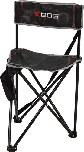 1117130 Bog ground blind tripod chair - black/grey w/carry strap - image 1