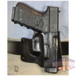 DESANTIS E-GAT SLIDE HOLSTER - OWB RH LTHR FITS GLOCK 19 BLK