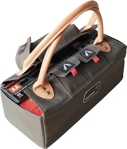 1255Tot Gps shotgun shell tote holds - 6 12 ga. Boxes olive green - image 1