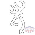 BROWNING BUCK MARK DECAL 6" - WHITE FLAT