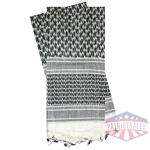 RED ROCK SHEMAGH HEAD WRAP - WHITE/BLACK