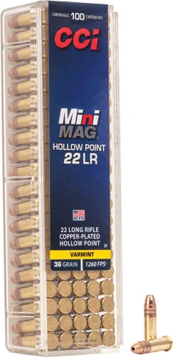 A0031_2 Cci mini-mag 22lr 36gr lead-hp - 1260fps 100rd 50bx/cs - image 1