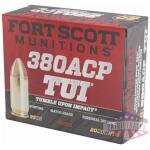 FORT SCOTT 380 ACP 95GR TUI - SOLID COPPER 20RD 25BX/CS
