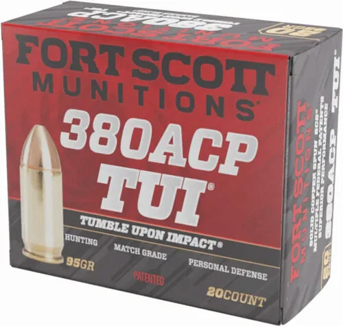 A380095Scv Fort scott 380 acp 95gr tui - solid copper 20rd 25bx/cs - image 1