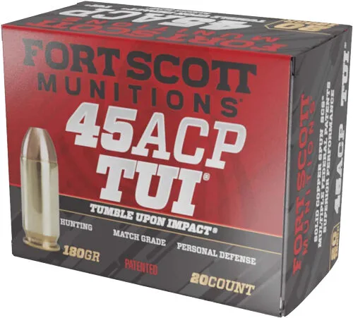 A450180Scv Fort scott 45acp 180gr tui - solid copper 20rd 25bx/cs - image 1