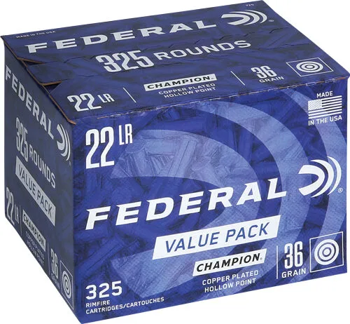 FEDERAL 22LR 36GR HP 1260FPS - 325RD 10BX/CS