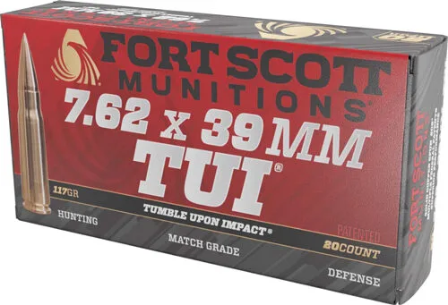 A762X39117Scv Fort scott 7. 62x39 117gr tui - solid copper 20rd 10bx/cs - image 1