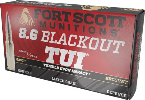 A86Blk235Scv1 Fort scott 8. 6 blackout 235gr - tui solid copper 20rd 10bx/c - image 1