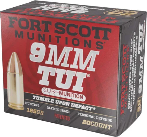 A9Mm125Scvss Fort scott 9mm luger 125gr tui - copper subsonic 20rd 25bx/cs - image 1
