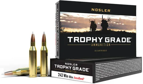 An48263 Nosler trophy grade 243 win - 90gr accubond tip 20rd 10bx/cs - image 1