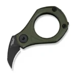 Pyrus Slip Joint Utility Knife OD Green G10 Handle (0.65"" Black Stonewashed 14C28N Blade)