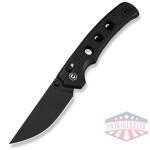 noctis thumb stud & crossbar lock knife black g10 handle (2.98"" black stonewashed nitro-v blade)