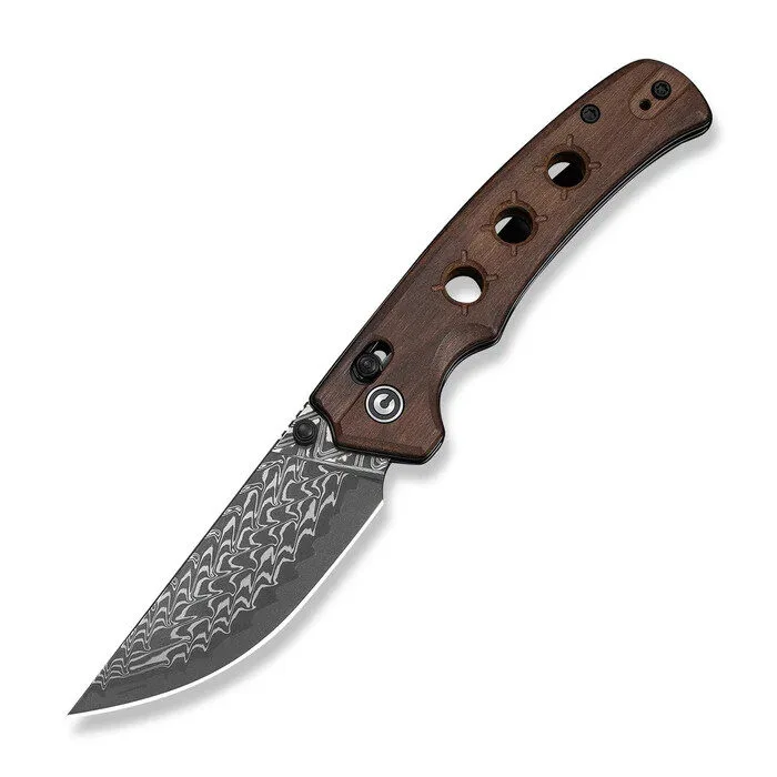 Civ-C24020C-Ds1 Noctis thumb stud & crossbar lock knife guibourtia wood handle (2. 98"" damascus blade) - image 1
