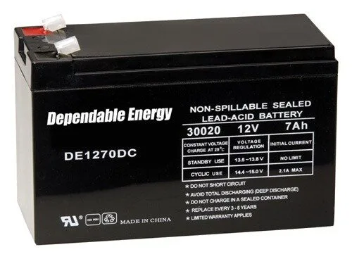 De30020 American hunter battery - rechargeable 12v 7amp tab top - image 1