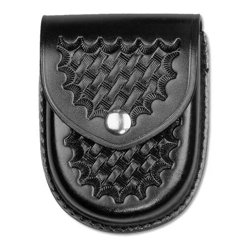 Dty-8121N Basketweave leather round bottom closed single cuff case - image 1
