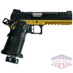 GLFA 1911DS SYNERGY 9MM 5" 20 - SHOT BLACK SLIDE GOLD FRAME