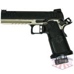 GLFA 1911DS SYNERGY 9MM 5" 20 - SHOT BLK SLIDE PLATINUM FRAME - Image 2