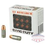 G2R CIVIC DUTY 9MM 94GR 20/500