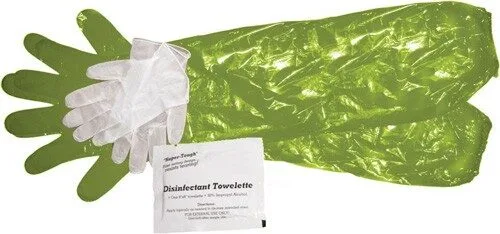 Gcg4 Hme game cleaning glove combo - shoulder & wrist w/towlette 4p - image 1