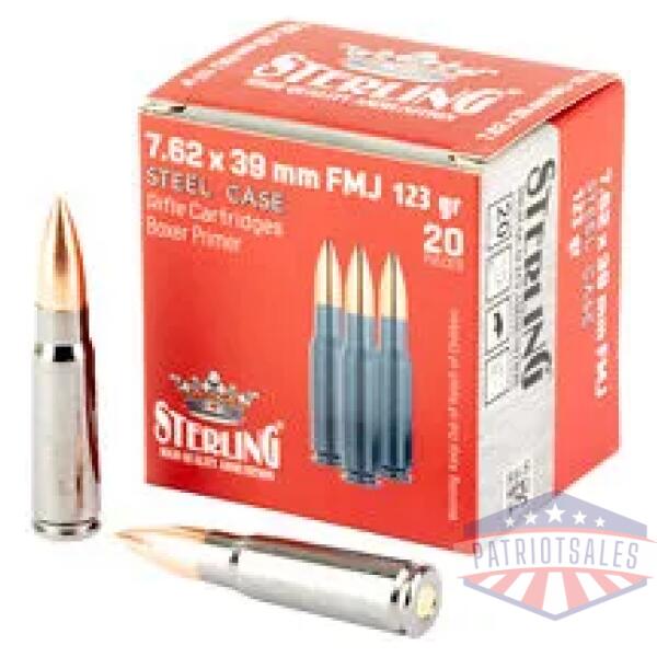 sterling sc 762x39 123gr fmj 20/1000