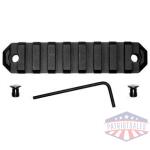GROVTEC RAIL SECTION KEYMOD - 3.8" 9 SLOT ALUMINUM BLACK