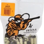 HSM BRASS 45 ACP ONCE FIRED - UNPRIMED 100 PACK