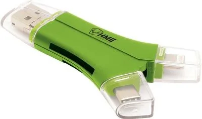 Qmcr Hme memory card reader 4-in-1 - apple or android devices - image 1