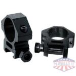 UTG RINGS 1" LOW PROFILE - MATTE BLACK PICATINNY/WEAVER