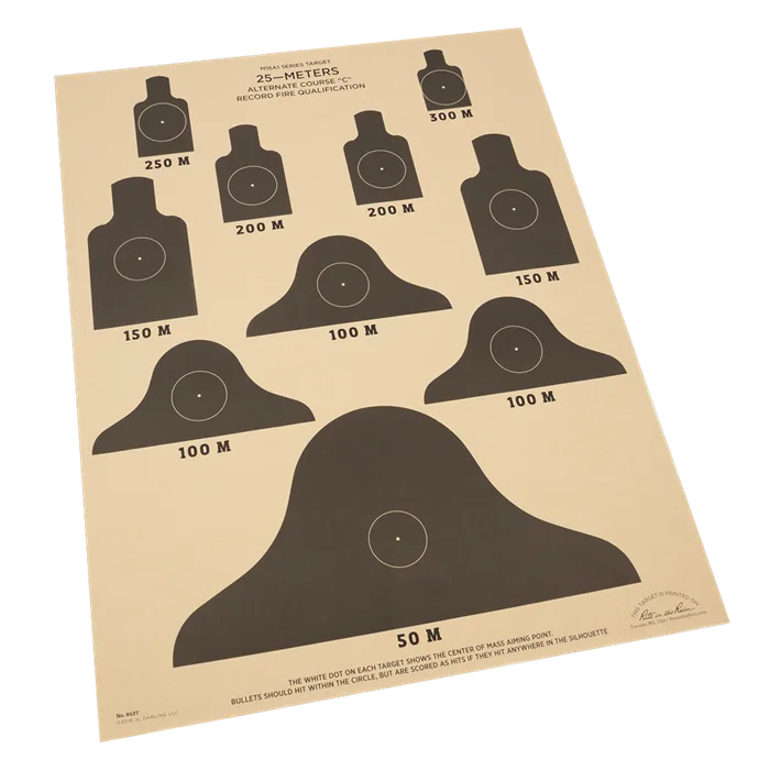 Rir-9127X 25 meter alt-c qualification targets (17'' x 22'') - image 1