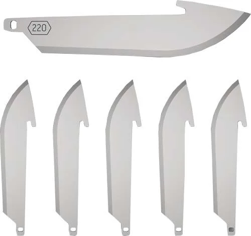 Rr226C Outdoor edge 2. 2" drop point - blade pack 6 ss blades - image 1