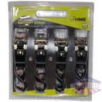 HME RATCHET STRAP 1"X8' - CAMO STRAP 4PK