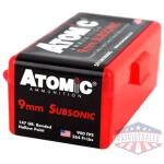 atomic 9mm luger 147gr - subsonic jhp 50rd 10bx/cs