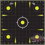 Allen EZ Aim Non-Adhesive Splash Target 12.5" Black and Yellow 30 per Pad