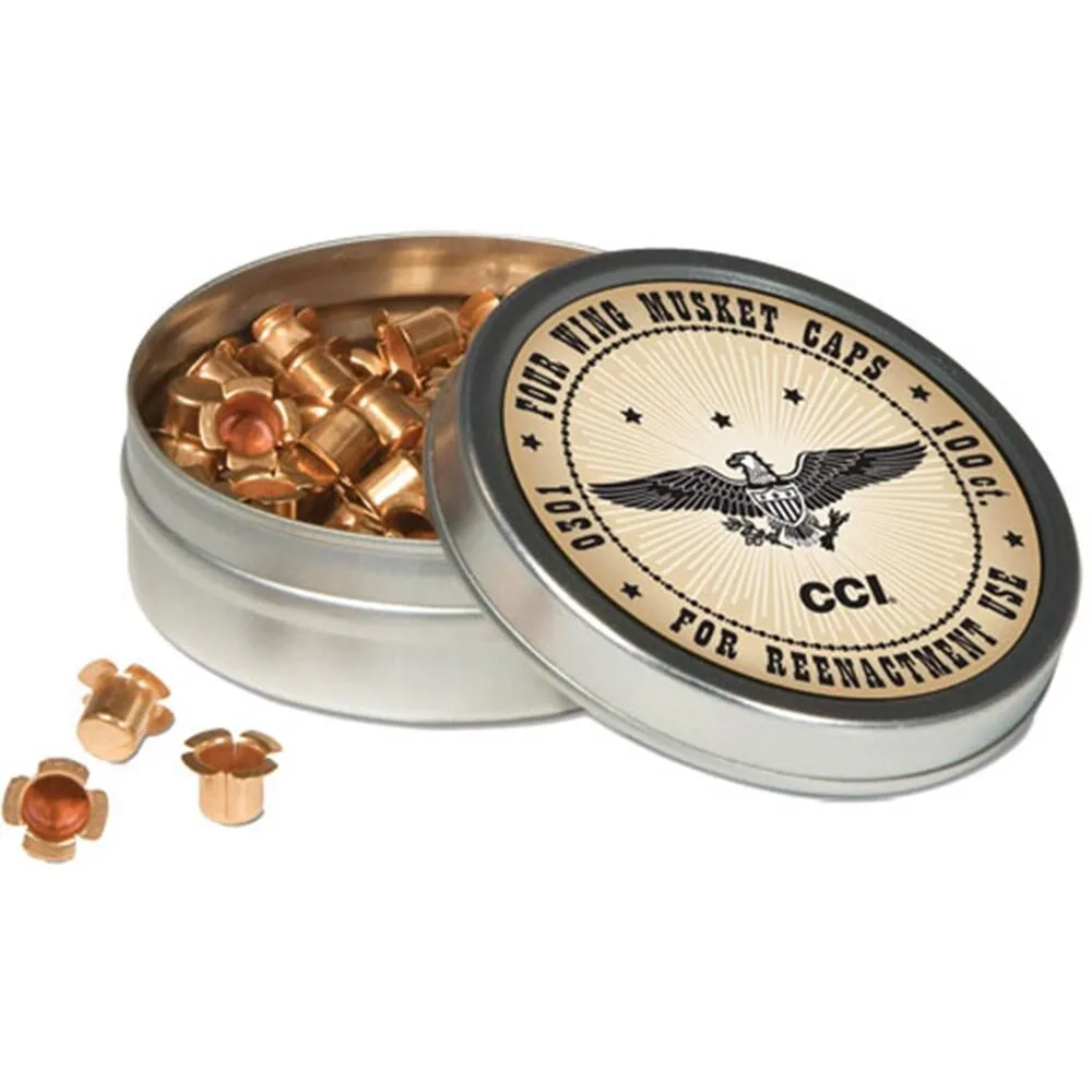 Https3A2F2Fmedia.chattanoogashooting.com2Fimages2Fproduct2Fcc03012Fcc0301-1 Cci 4-wing musket caps (designed for re-enactment) 100/ct - image 1