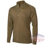 Muddy Nucleus Heated Quarter Zip Long Sleeve Shirt Brown Clay 2XL