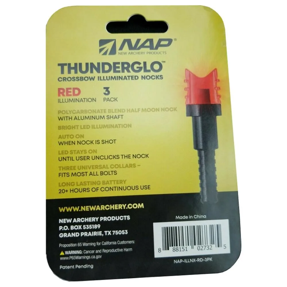 Https3A2F2Fmedia.chattanoogashooting.com2Fimages2Fproduct2Fgmnapillnxrd3Pk2Fgmnapillnxrd3Pk Nap illuminated half moon nock xbow - red - 3-pack - image 1