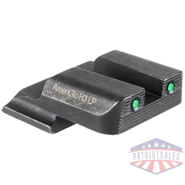 ameriglo 2-dot tritium rear handgun sight for s&w m&p (excludes .22/.380/shield/ez/pro) green with black