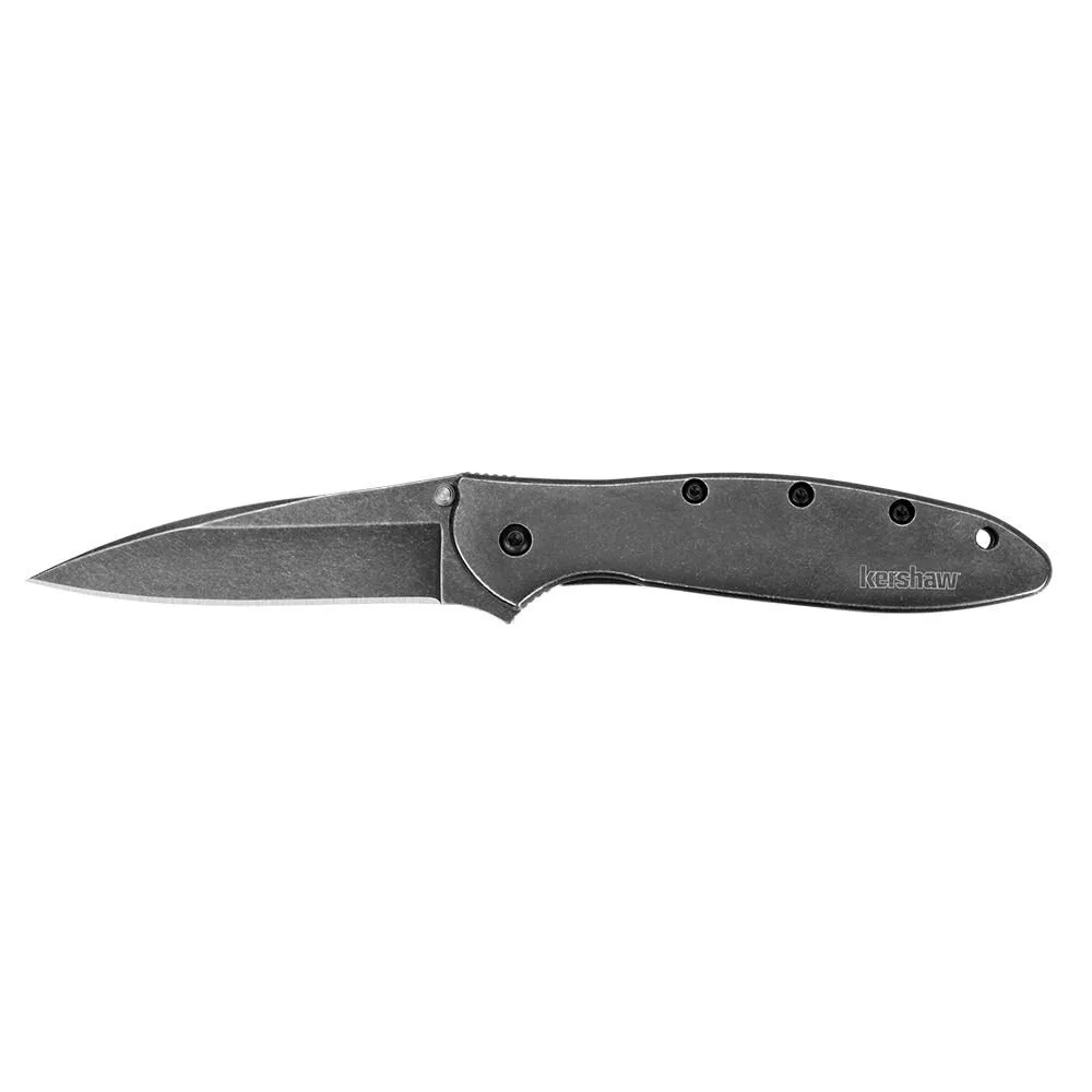 Https3A2F2Fmedia.chattanoogashooting.com2Fimages2Fproduct2Fkw1660Blktw2Fkw1660Blktw-1 Kershaw leek folding knife 3" drop point blade black - image 1