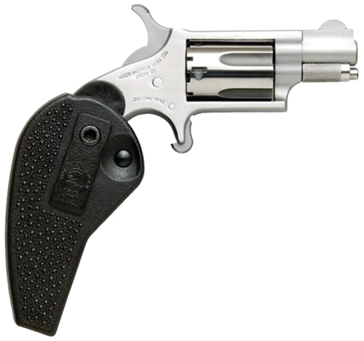 Naa Mini Revolver Handgun 22Lr 5Rd Capacity 1.125&Amp;Quot; Barrel Silver With Black Grip Naa mini revolver handgun 22lr 5rd capacity 1. 125" barrel silver with black grip