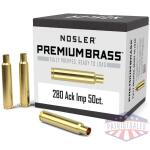 Nosler Unprimed Brass Rifle Cartridge Cases .280 Ackley Improved 50/ct