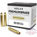Nosler Unprimed Brass Rifle Cartridge Cases .300 Rem Ultra 25/ct