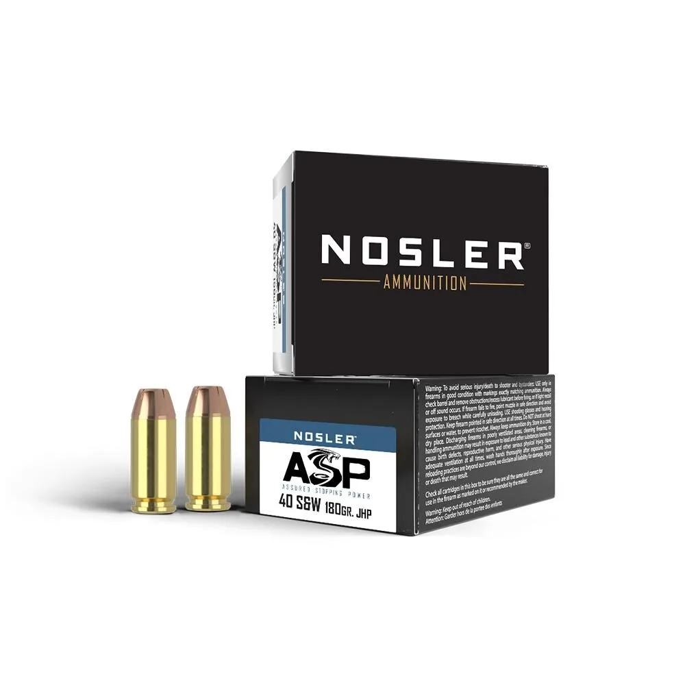 Https3A2F2Fmedia.chattanoogashooting.com2Fimages2Fproduct2Fno512792Fno51279-1_1 Nosler match grade handgun ammunition. 40 s&w 180 gr jhp 1005 fps 20/ct - image 1