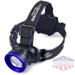 Police Security Flashlights Breakout Headlamp 600 Lumens Black