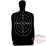 Speedwell Official NRA Police Qualification Silhouette Police Silhouette Reduced 25 yd. 500/Pack